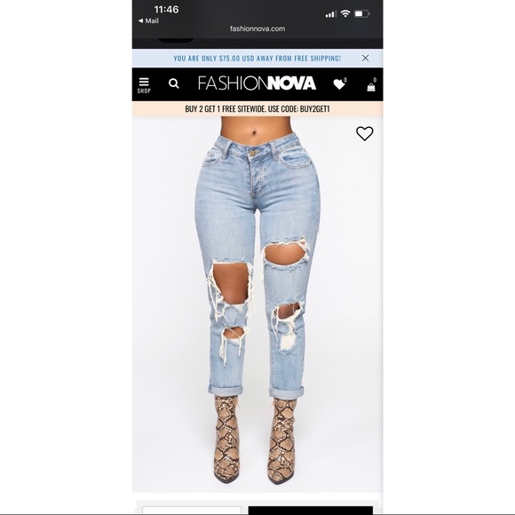 Distressed Jeans - Picture 1 of 2